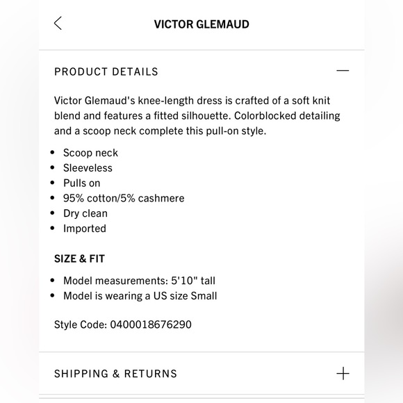 Victor Glemaud color block knee length dress - Picture 7 of 9